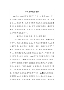 个人述职述法报告