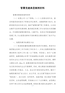 智慧党建典型案例材料