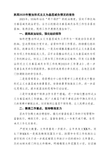 某局2025年整治形式主义为基层减负情况的报告3篇精选