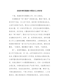 在组织部巡视整改专题会议上的讲话