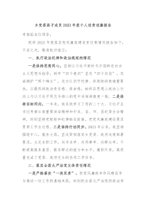乡党委班子成员20XX年度个人述责述廉报告