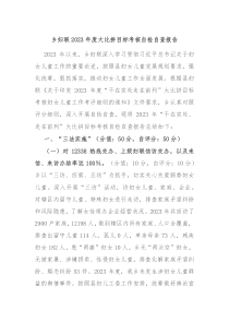 乡妇联20XX年度大比拼目标考核自检自查报告