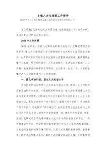 乡镇人大主席团工作报告