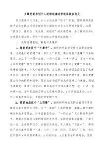 乡镇党委书记个人述职述廉述学述法报告