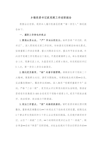乡镇党委书记抓党建工作述职报告2