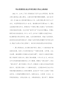 市水利局局长在全市河长制工作会上的讲话