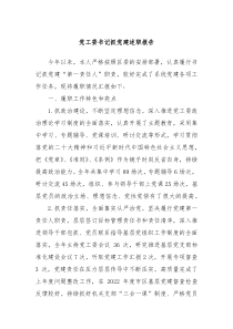 党工委书记抓党建述职报告