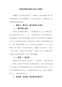 党建引领城乡融合示范工作报告
