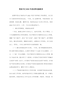 党组书记20XX年度述职述廉报告