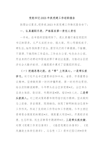 党组书记20XX年抓党建工作述职报告