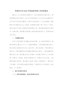 党组织书记20XX年抓基层党建工作述职报告