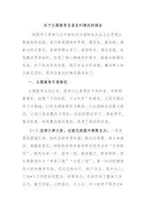 关于主题教育自查自纠情况的报告