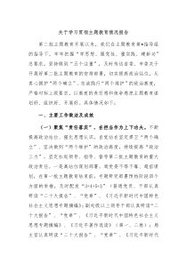关于学习贯彻主题教育情况报告