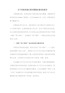关于巡视巡察反馈问题整改情况的报告