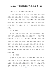 2025年XX街道禁毒工作具体实施方案