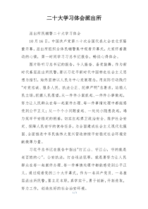 二十大学习体会派出所