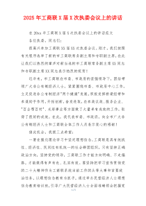 2025年工商联X届X次执委会议上的讲话