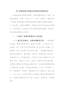 关于某镇党建引领基层治理情况的调研报告