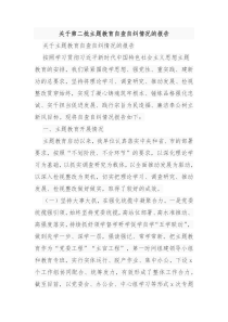 关于第二批主题教育自查自纠情况的报告