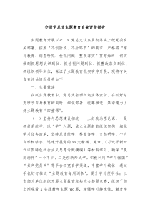 分局党总支主题教育自查评估报告