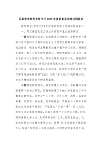 区委宣传部党支部书记20XX年度抓基层党建述职报告