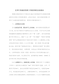 区审计局基层党建工作落实情况自查报告