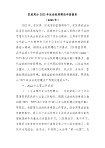 区政府办20XX年法治政府建设年度报告
