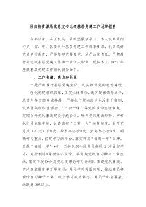 区自然资源局党总支书记抓基层党建工作述职报告