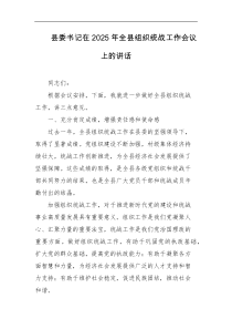县委书记在2025年全县组织统战工作会议上的讲话