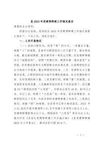 县20XX年党建带群建工作情况报告