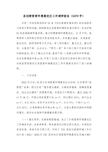 县创建营商环境最优区工作调研报告