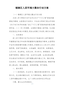 镇辖区人居环境大整治行动方案