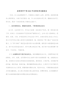 县级领导干部20XX年述职述责述廉报告