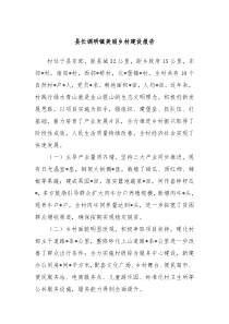 县长调研镇美丽乡村建设报告