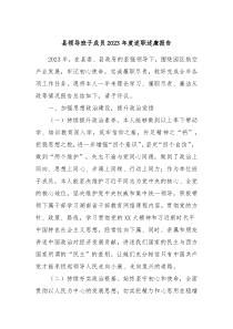 县领导班子成员20XX年度述职述廉报告