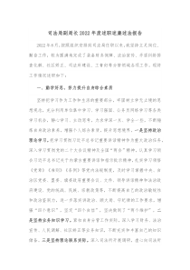 司法局副局长20XX年度述职述廉述法报告
