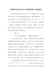 团县委党支部书记20XX年抓基层党建工作述职报告