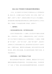 国企20XX年党组织书记抓基层党建述职报告