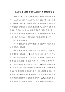 国企行政办公室党支部书记20XX年抓党建述职报告