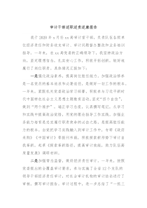 审计干部述职述责述廉报告