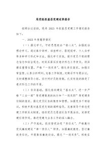 局党组抓基层党建述职报告
