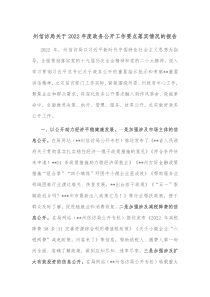 州信访局关于20XX年度政务公开工作要点落实情况的报告
