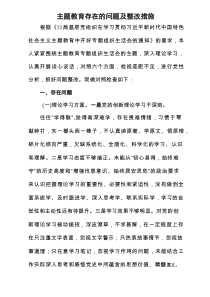 主题教育存在的问题及整改措施共十篇