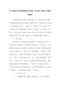 市乡村振兴示范创建现场比学活动回头看核查工作情况的报告