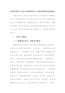 市体育局关于20XX年度消防安全工作落实情况的总结报告