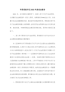 市局党组书记20XX年度述法报告