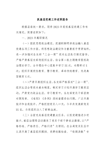 抓基层党建工作述职报告13