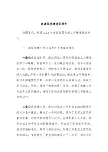 抓基层党建述职报告