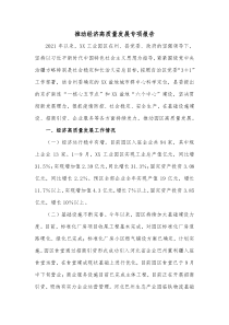 推动经济高质量发展专项报告