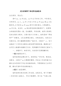 支队级副职干部述职述廉报告